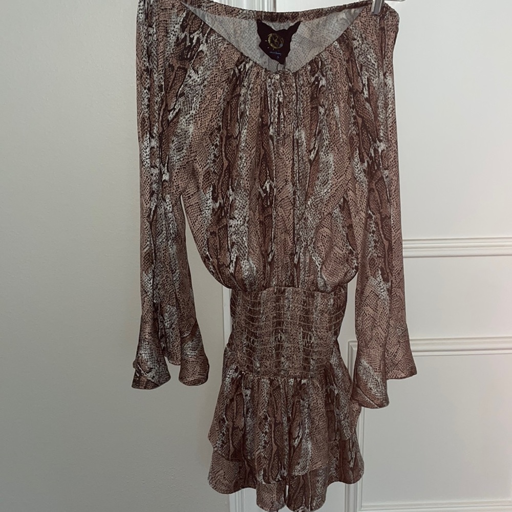 Blue Life snake print dress